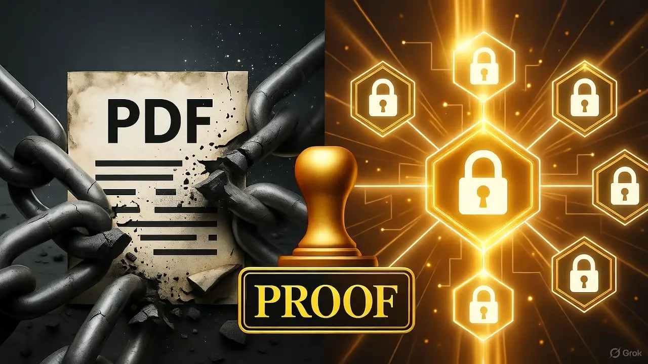 Blockchain verification replacing static PDF reports in circular industry